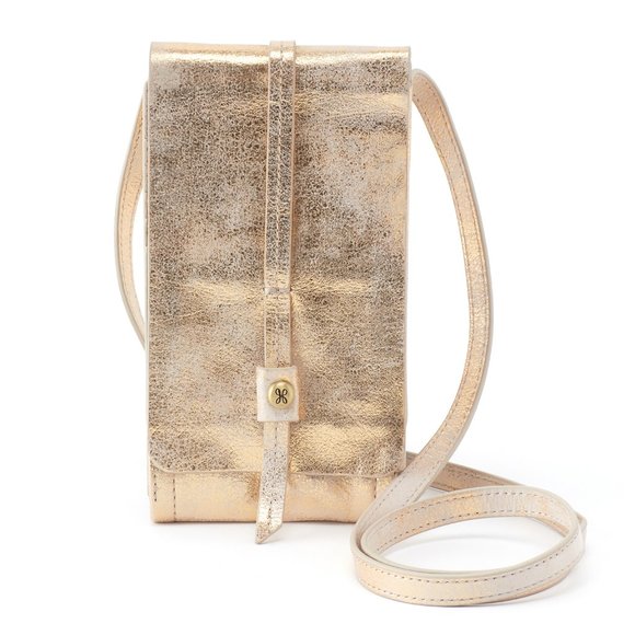 Bags Nwt New Hobo Token Wallet Crossbody Distressed Gold Leather